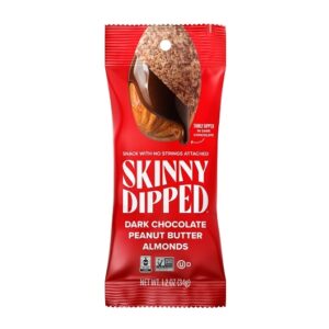 Skinny Dipped Dark Chocolate Peanut Butter Covered Almonds 1.2oz 10ct